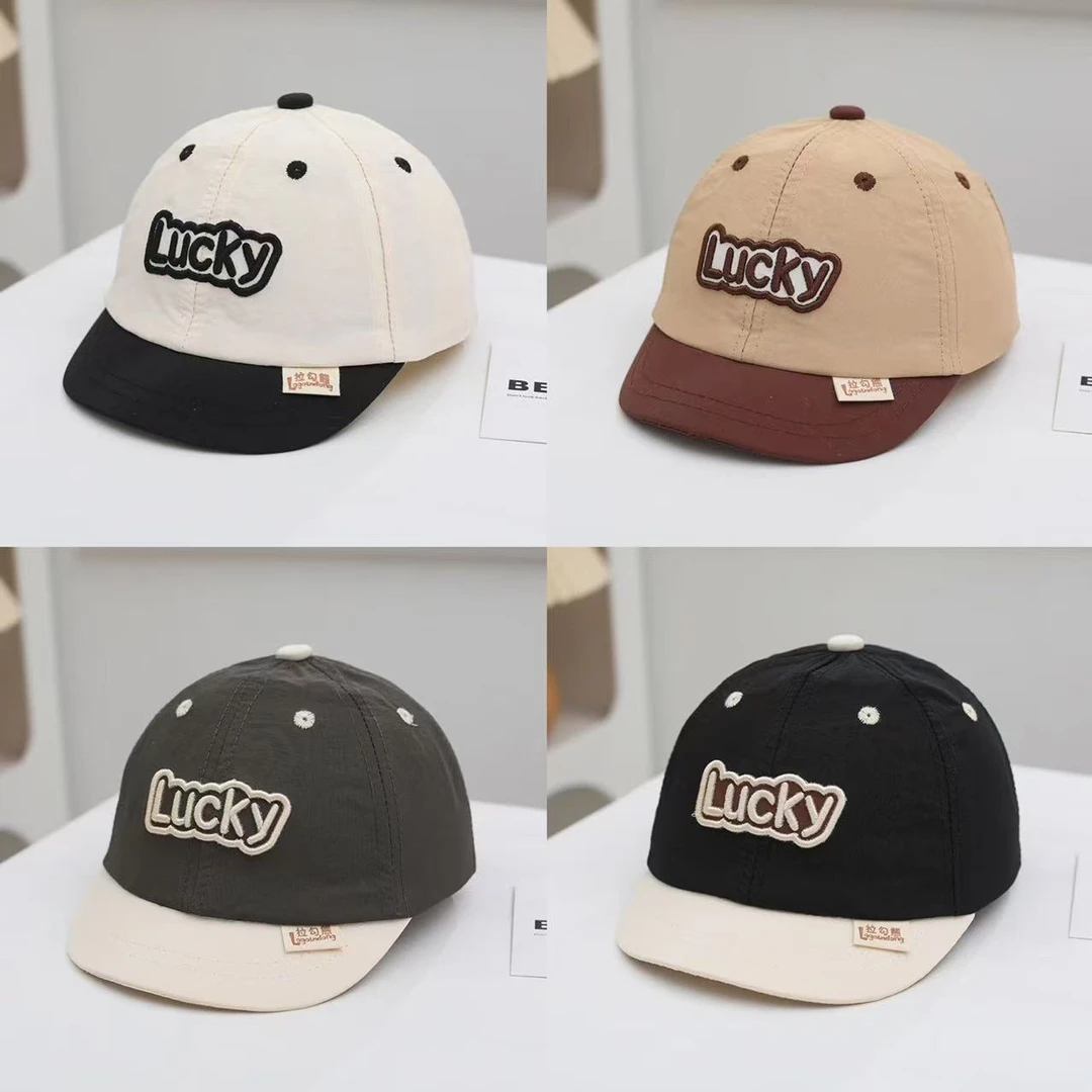 宝宝帽子春秋鸭舌帽男童字母女童棒球帽防晒遮阳帽儿童韩版太阳帽