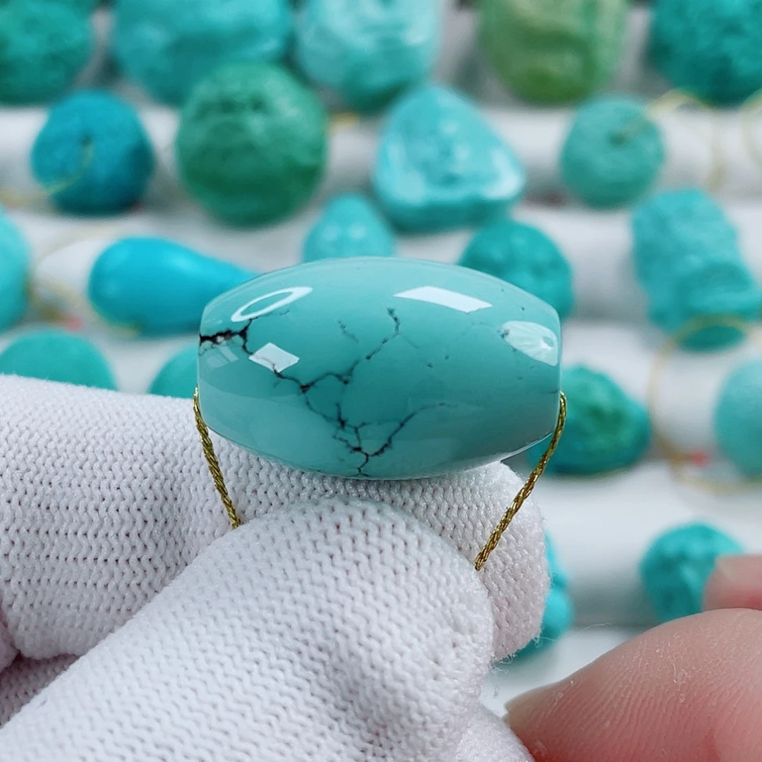 绿松石未镶嵌车挂直径15.3