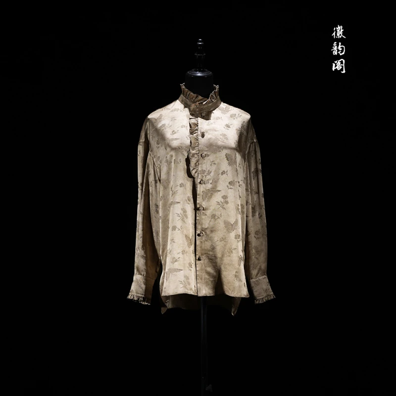 女神衬衫 | 徽韵阁桑蚕丝职务花边领新中式百搭气质款衬衫