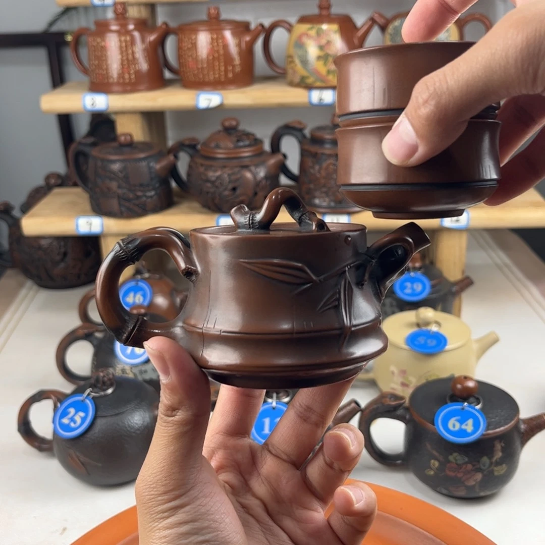 壶120cc 建水紫陶全手工制作，老匠人传承手艺精工精制