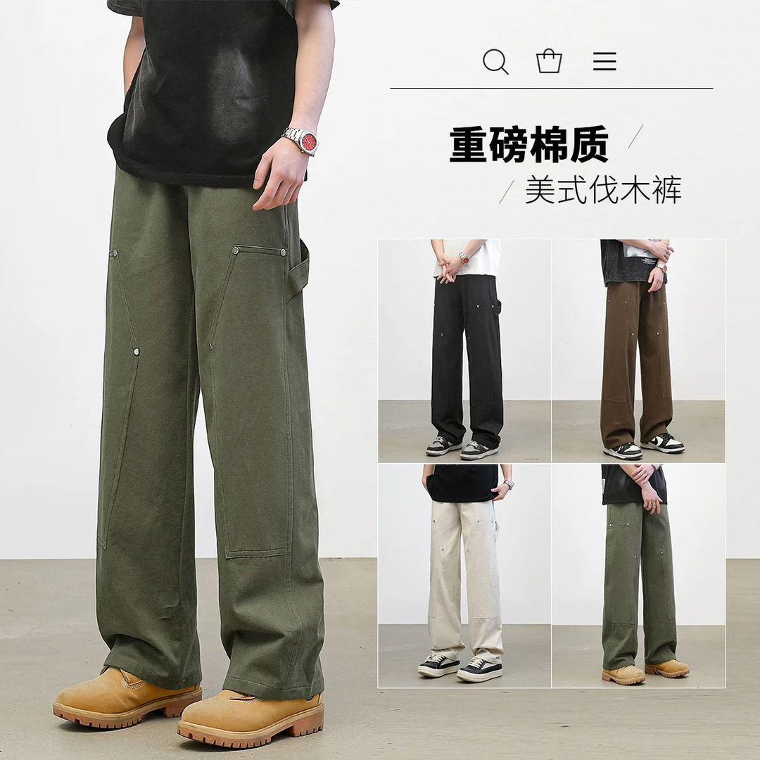 York Zoom美式cleanfit直筒阔腿水洗工装裤休闲裤长裤伐木裤2.0