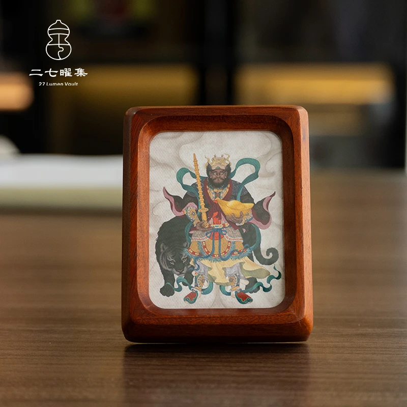 铜合金亚克力吊坠 【联名独家】央美画家·二七曜集·手绘玄坛赵公明