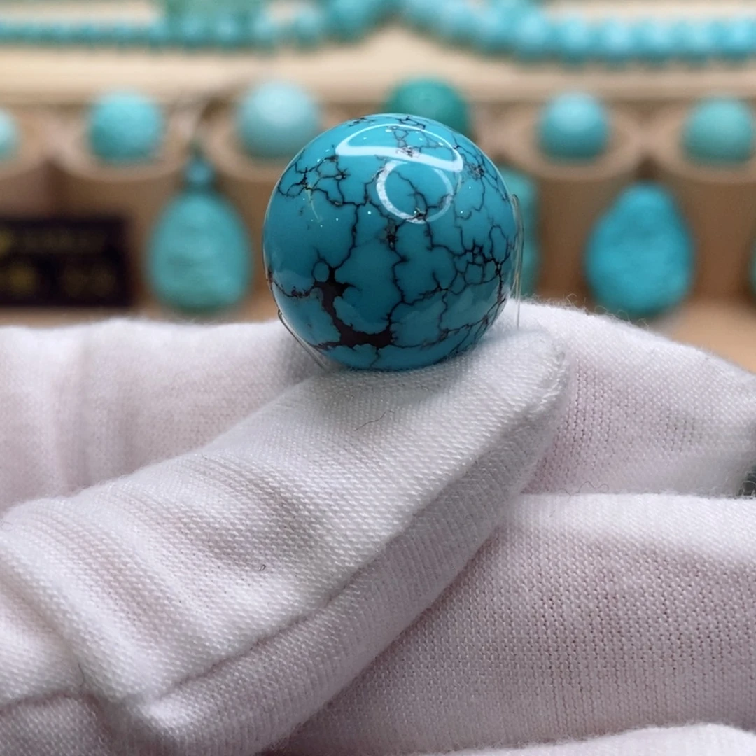 绿松石未镶嵌珠宝奇石18.3mm