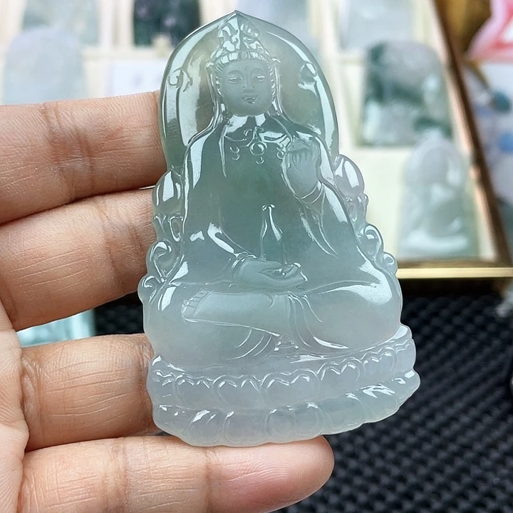 翡翠未镶嵌颈饰L*?天然翡翠素衣
