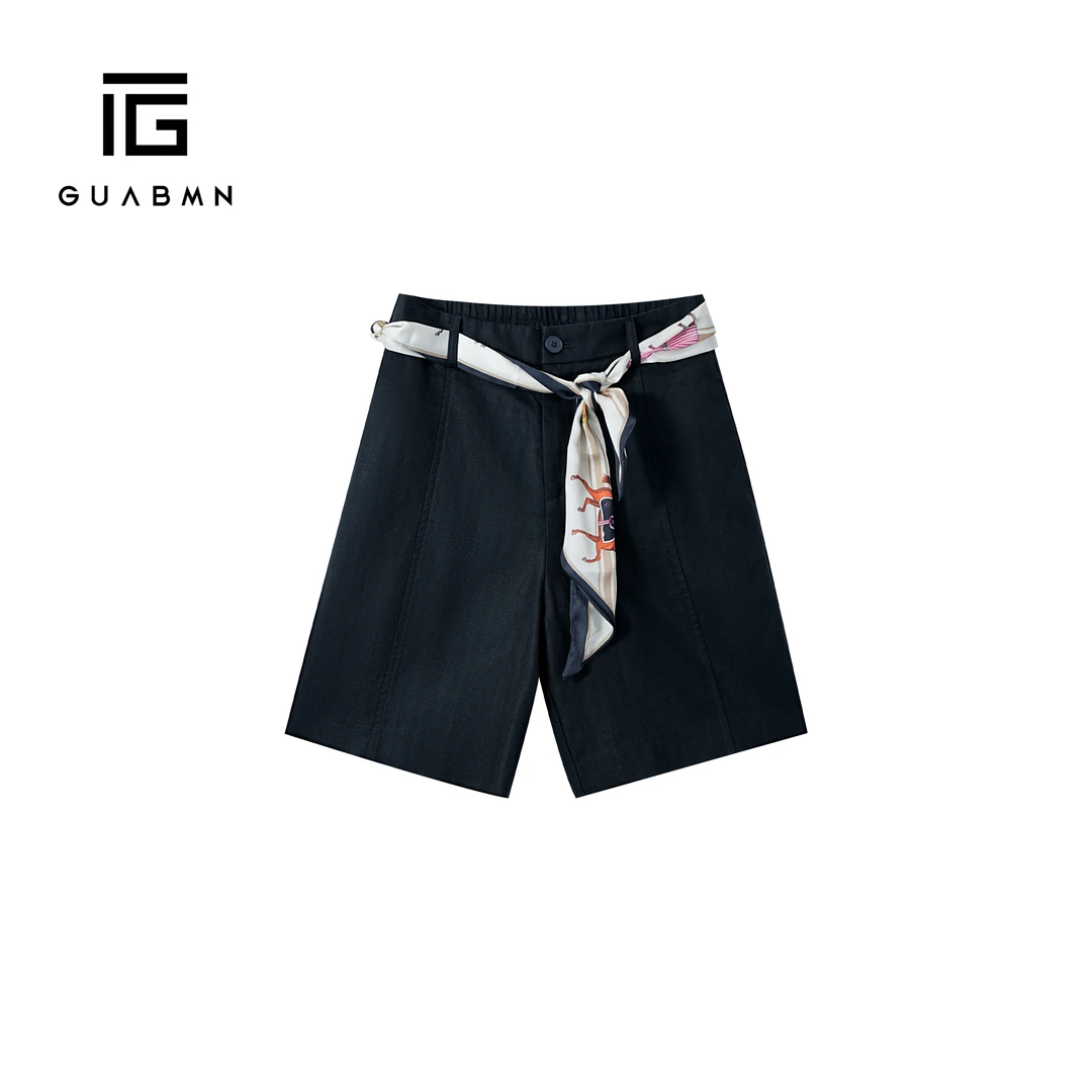 GUABMN2025夏季新款洋气高腰风百搭休闲时尚短裤夏日穿搭5392