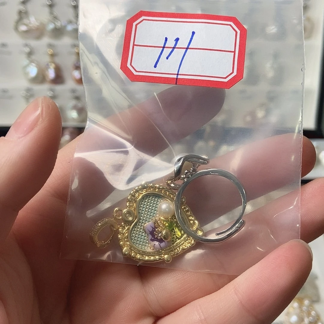 淡水珍珠吊坠银S925镶嵌