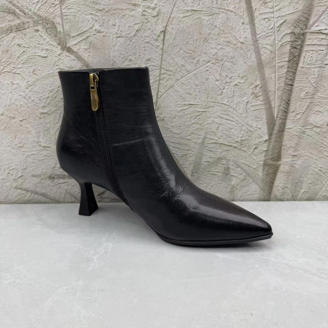 短靴女女靴子（羊皮）女 E885 绒