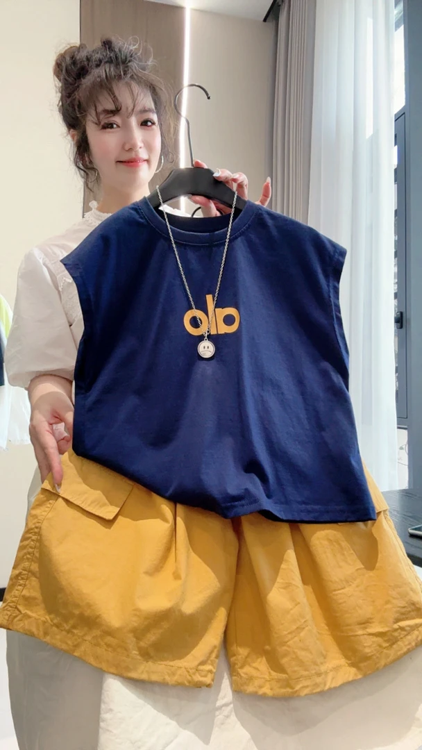 男童夏季纯棉背心套装2025新款酷帅无袖薄款衣服儿童夏装两件套潮