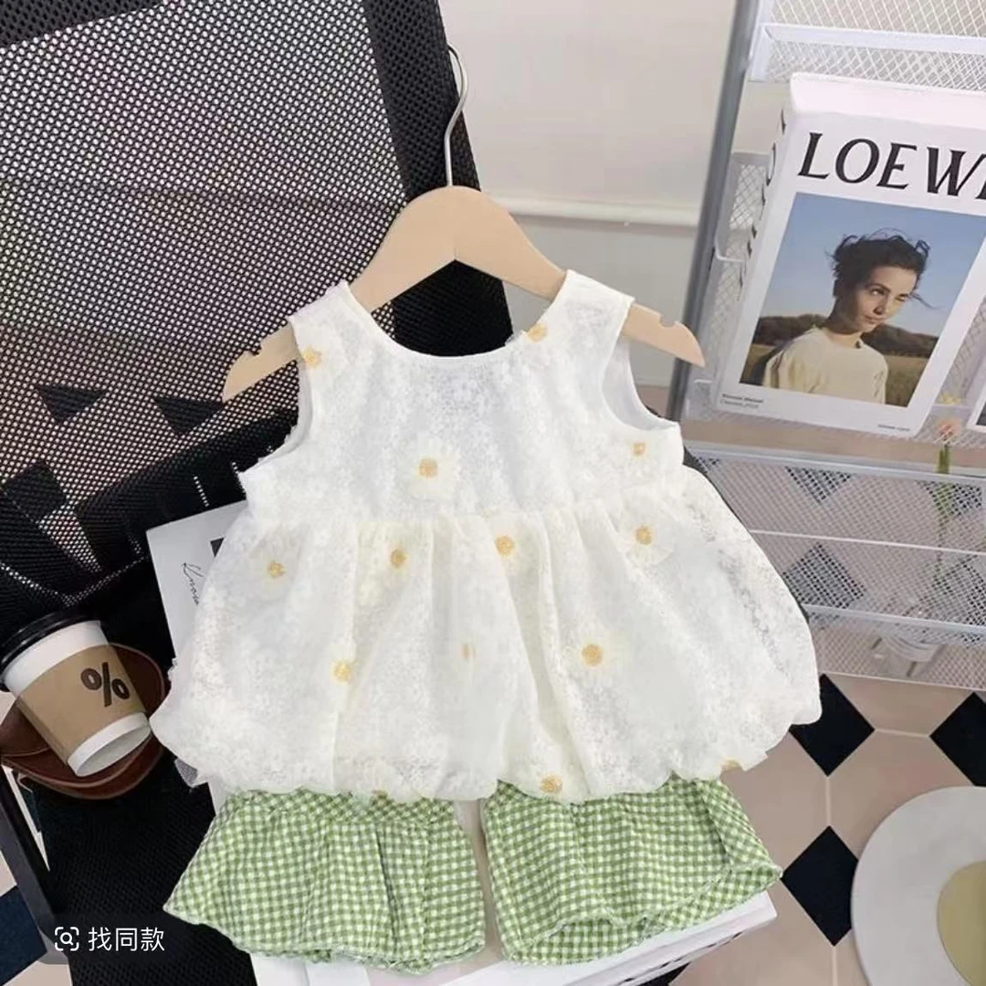 裙子套装韩版连衣裙夏装童装波点女公主风休闲风小童套头夏季