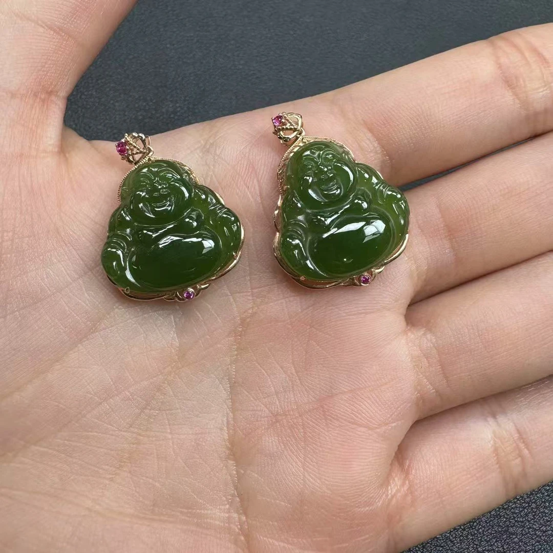 【玉经纶】-30057/Q28-和田玉佛公吊坠--多样性发其一