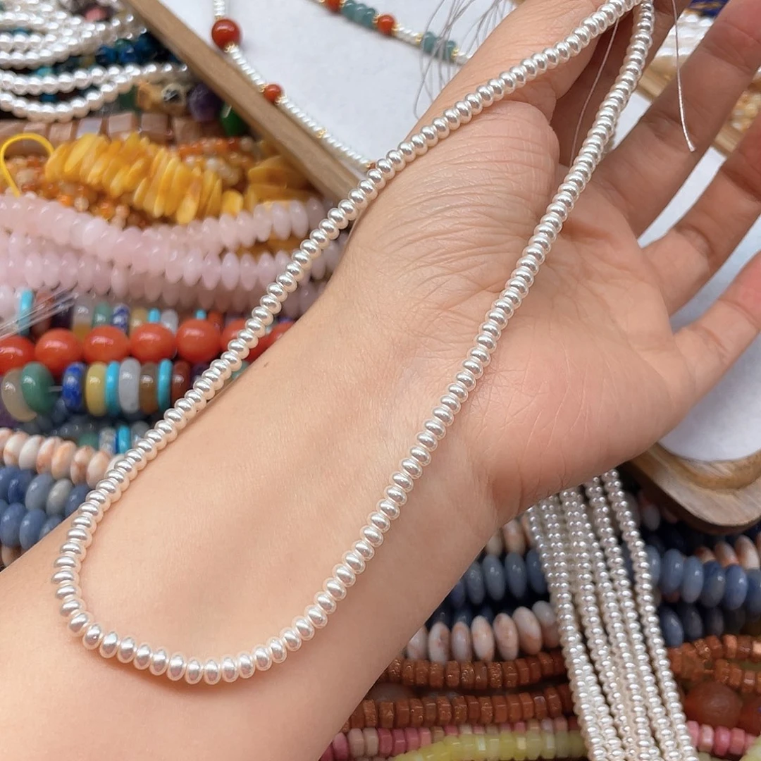 玛瑙/玉髓合金珠宝半成品水光珍珠算盘卡6