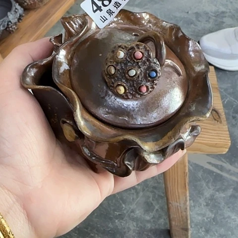 瓷片柴烧柴烧柴烧481摆设