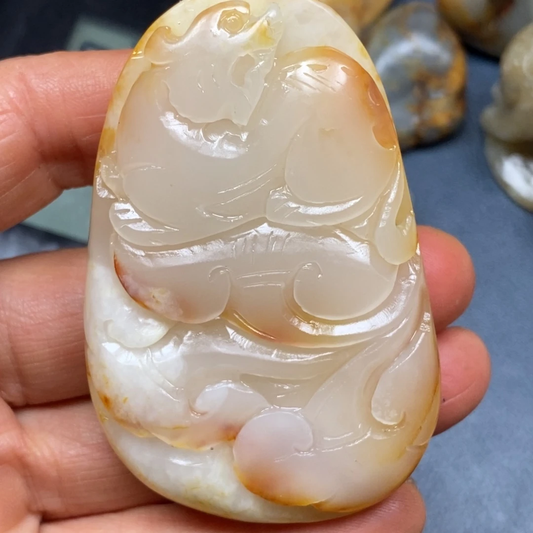 和田玉未镶嵌挂件