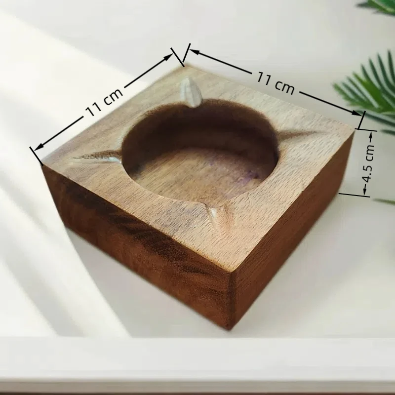 【胡桃木烟灰缸】（轻微瑕疵）纯实木 烟灰缸 茶桌摆件 茶配件 茶空间
