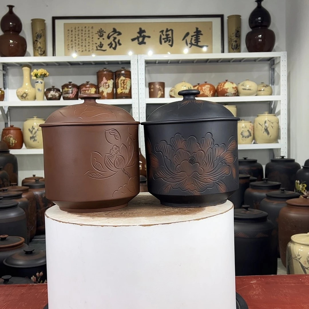 500克左右醒茶罐一对正品