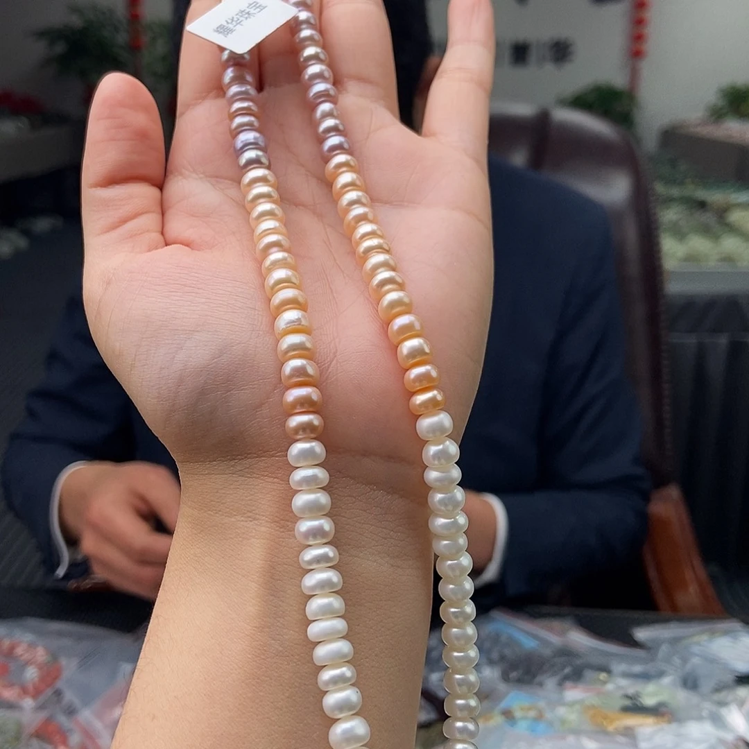 淡水珍珠颜色多样性发拍一发一未镶嵌