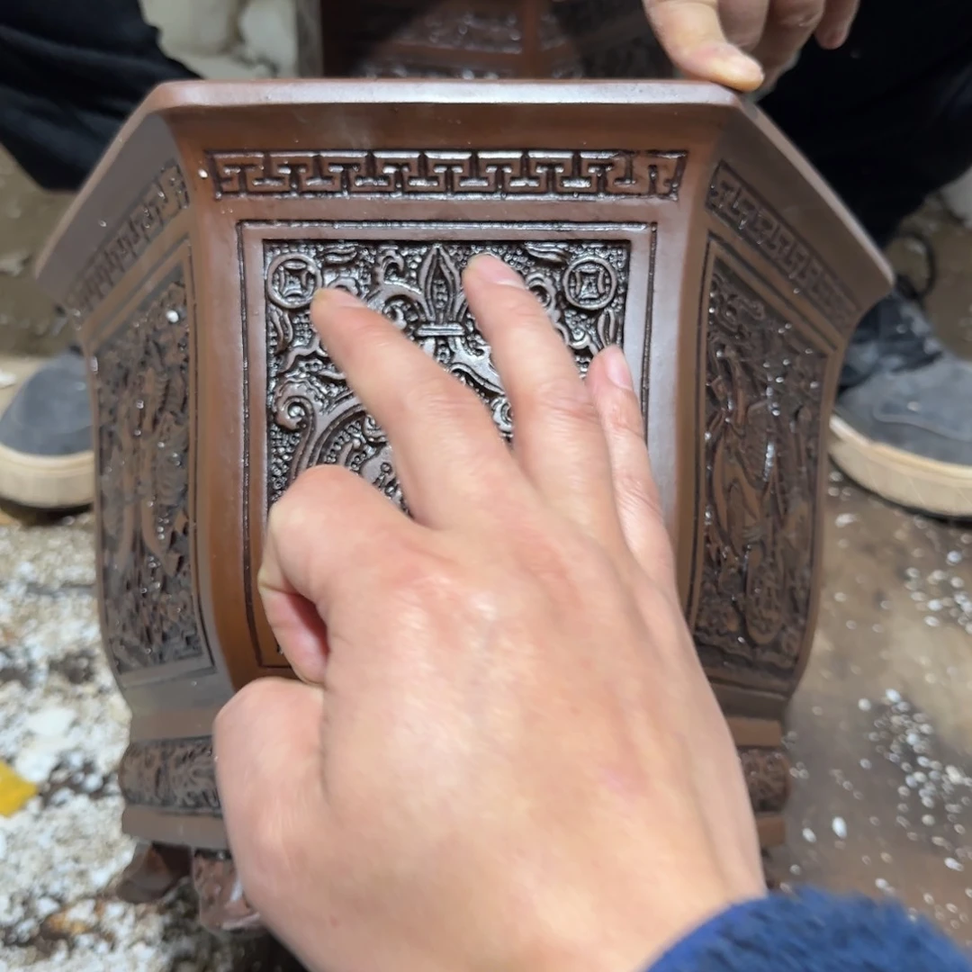 紫砂花盆口径27 23高度21