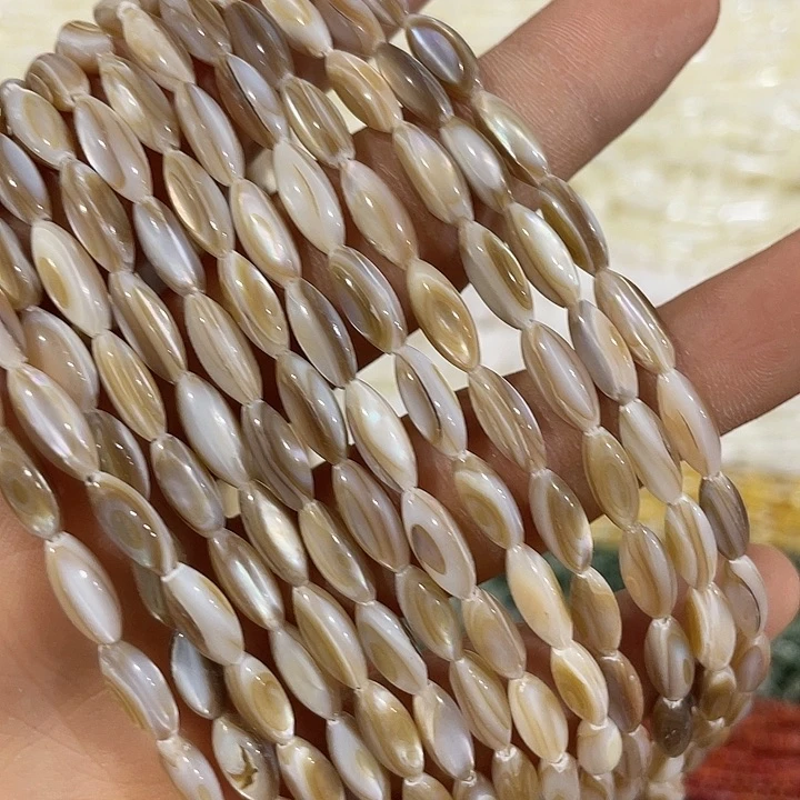 玛瑙/玉髓合金珠宝半成品一条天然企鹅贝米珠