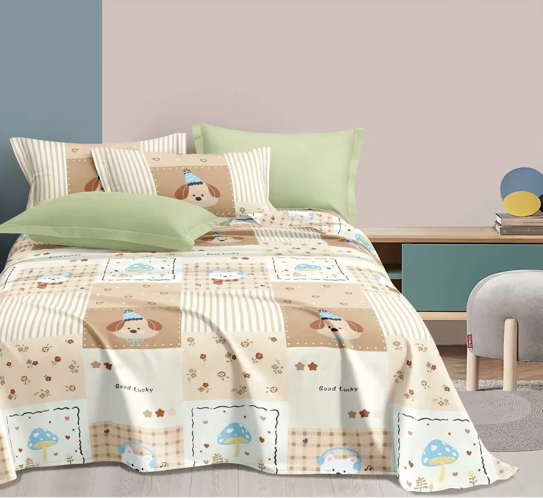 夏季老粗布 床单枕套三件套 透气凉感 适用大床夏天专用