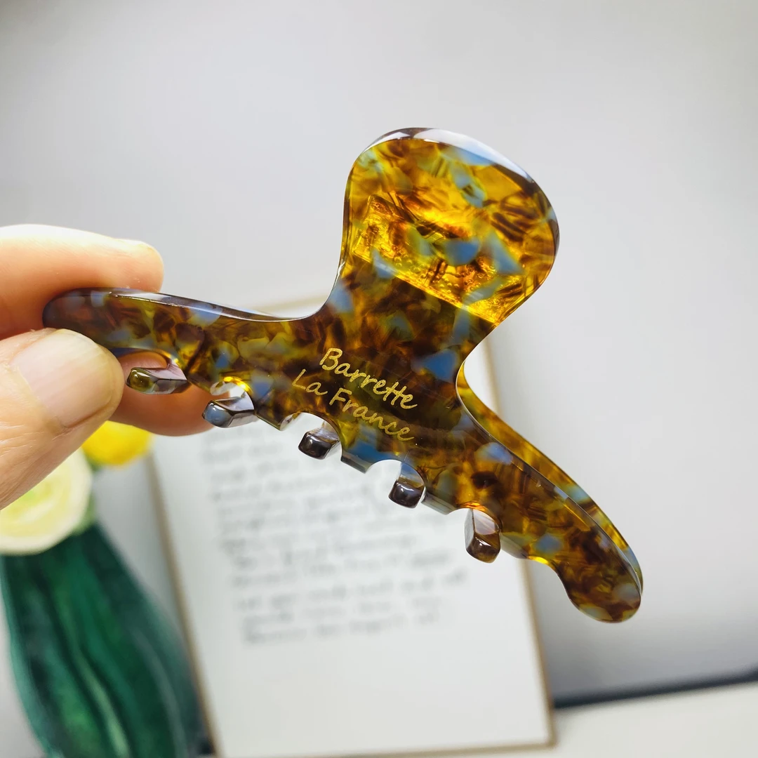 醋酸抓夹9.5cm森系美拉德发夹一指到三指的发量入