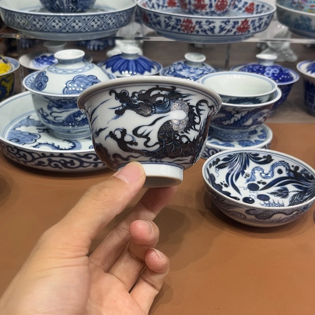 f***r手工手绘龙纹压手杯
