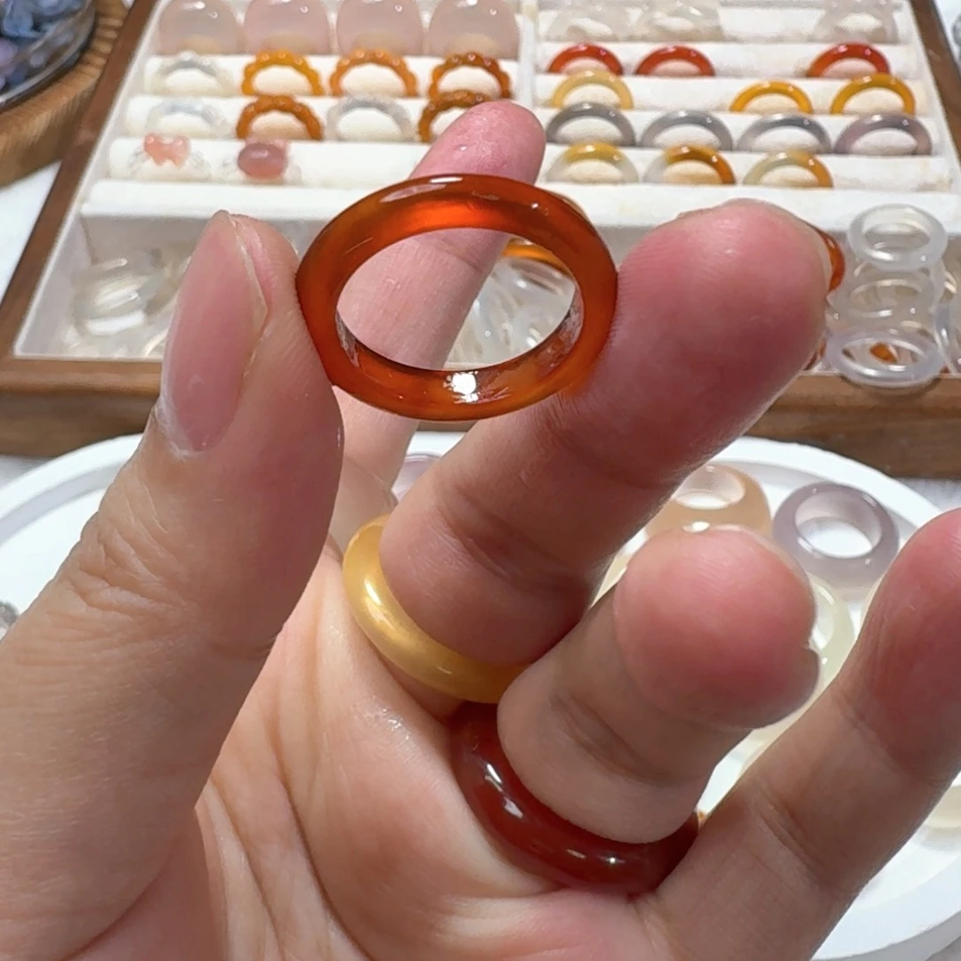 未镶嵌戒指玛瑙/玉髓061焦糖港15福利限一单