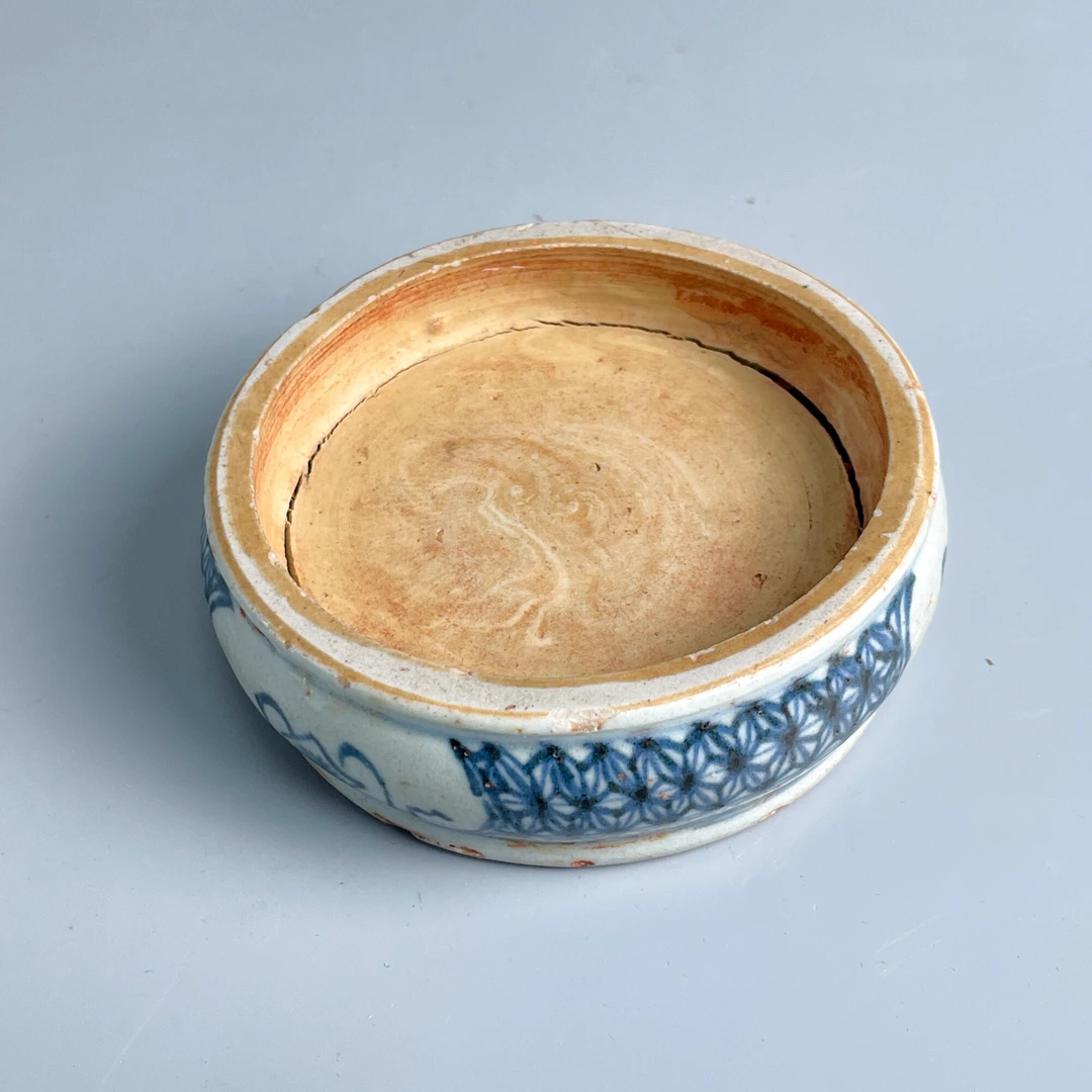 瓷器/古董清雍正青花龙纹砚台-M25AO000958/收藏/文物/绣花张