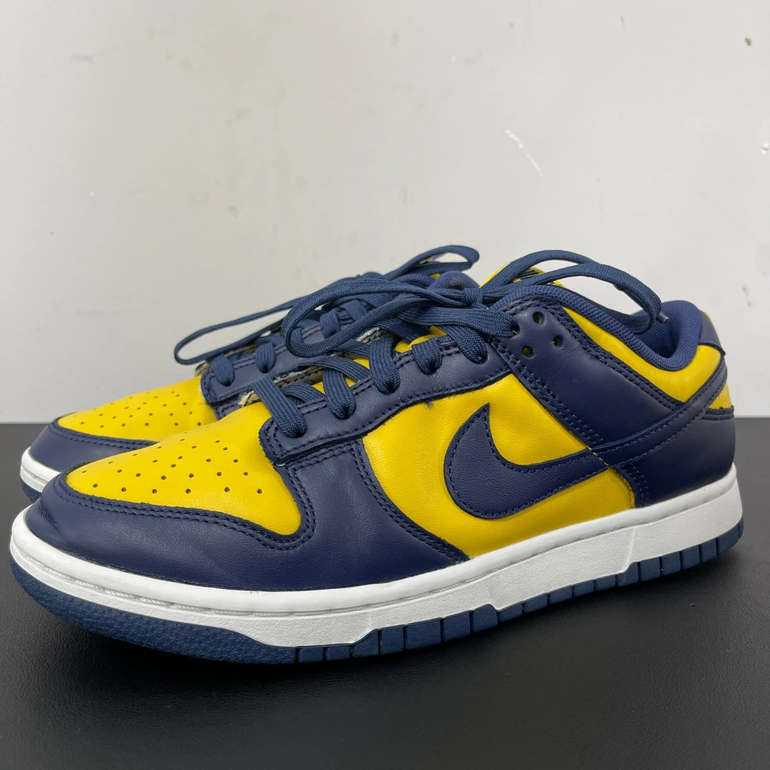95新 NIKE/耐克 41码/dunk低帮密歇根潮鞋板鞋/鞋头微瑕/原盒