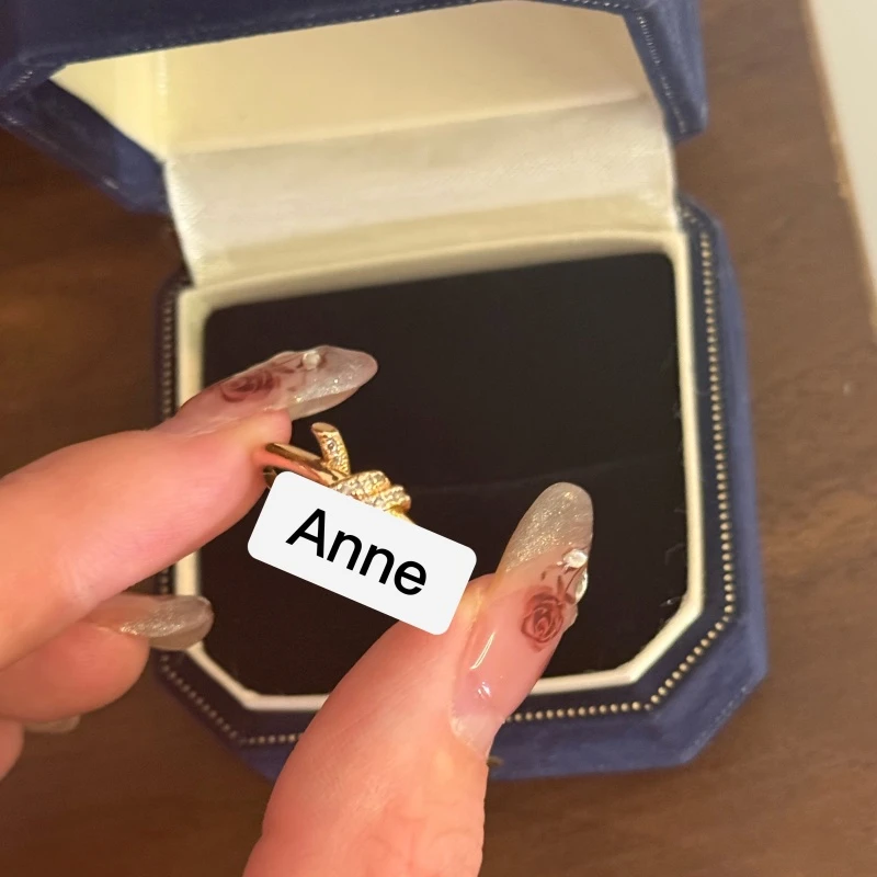 铜合金戒指 【J213】时尚细版打结镶锆经典戒指