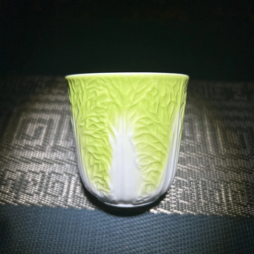 白菜陶瓷主人杯百财杯茶杯