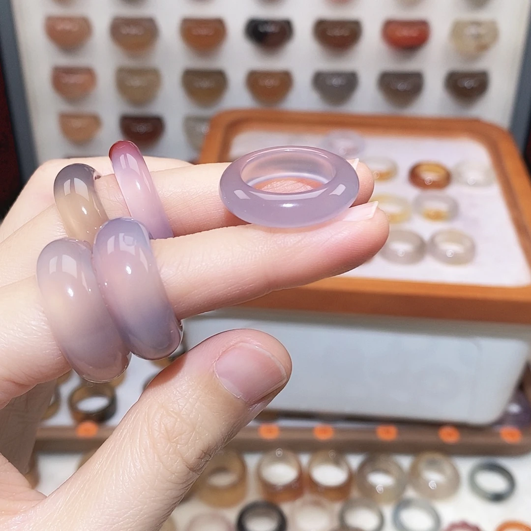 絕****玛瑙/玉髓未镶嵌戒指港14