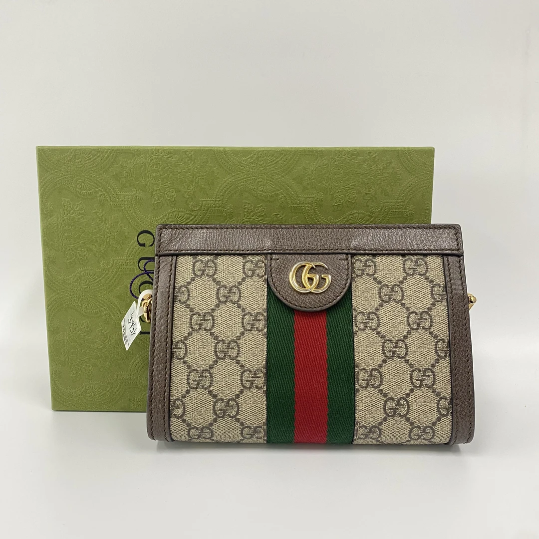 99新 GUCCI/古驰 99新 复古老花mini信封包手拿包