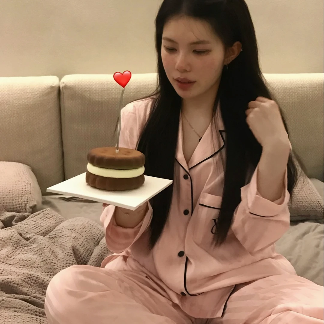 【双字刺绣条纹】维家新款月光稠睡衣女韩版宽松网红休闲家居服明星