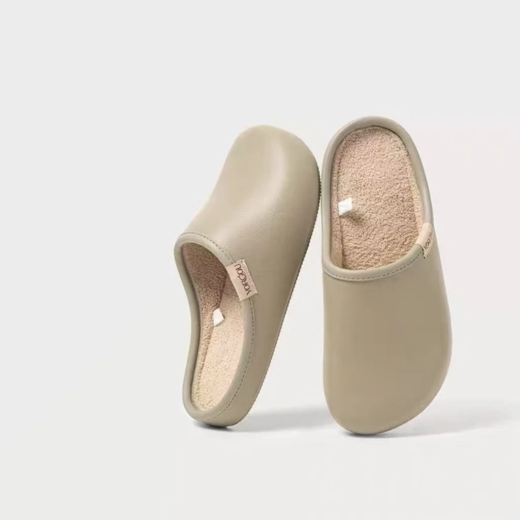 防水eva壳子加绒棉拖鞋男女秋冬季室内家居保暖情侣款拍一发二