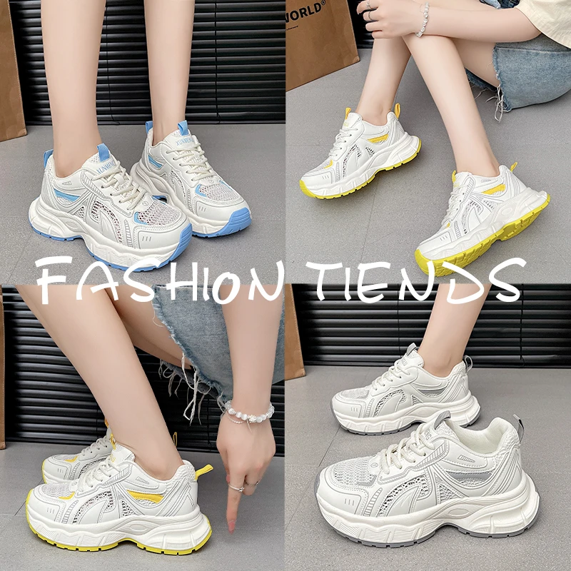 透气春季美式透气老爹鞋厚底时尚夏季老爹鞋女鞋