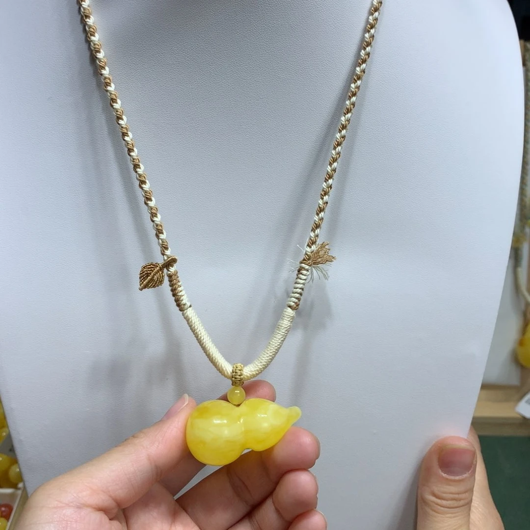 蜜蜡颈饰未镶嵌葫芦