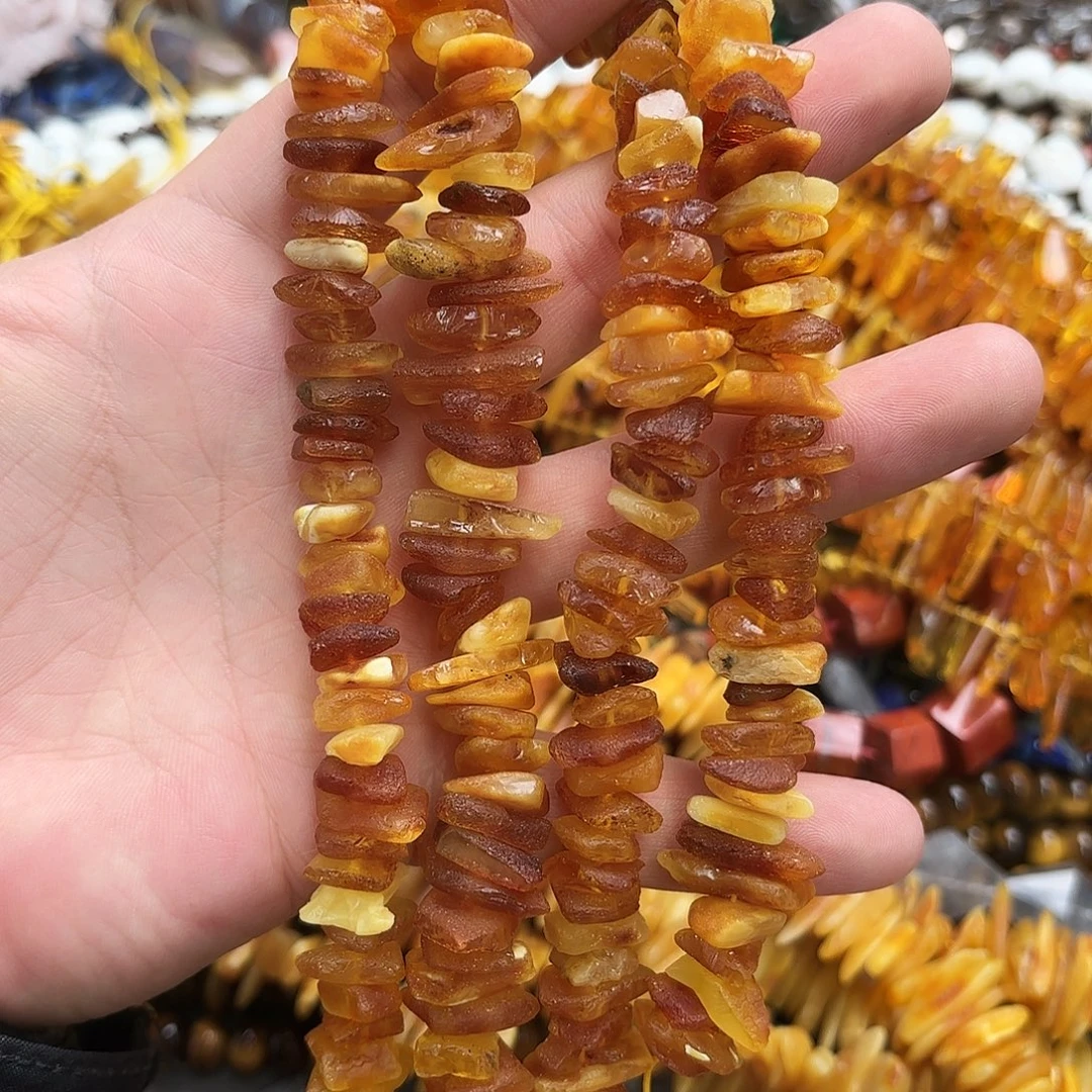 玛瑙/玉髓未镶嵌珠宝半成品12-14琥珀蜜蜡碟片一条