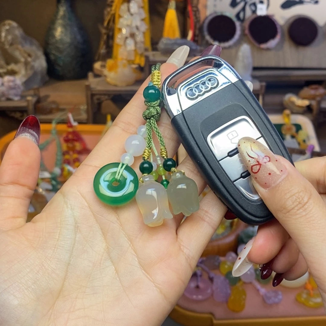 玛瑙/玉髓未镶嵌车挂挂件