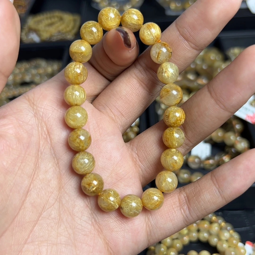 未镶嵌手链水晶天然金发晶