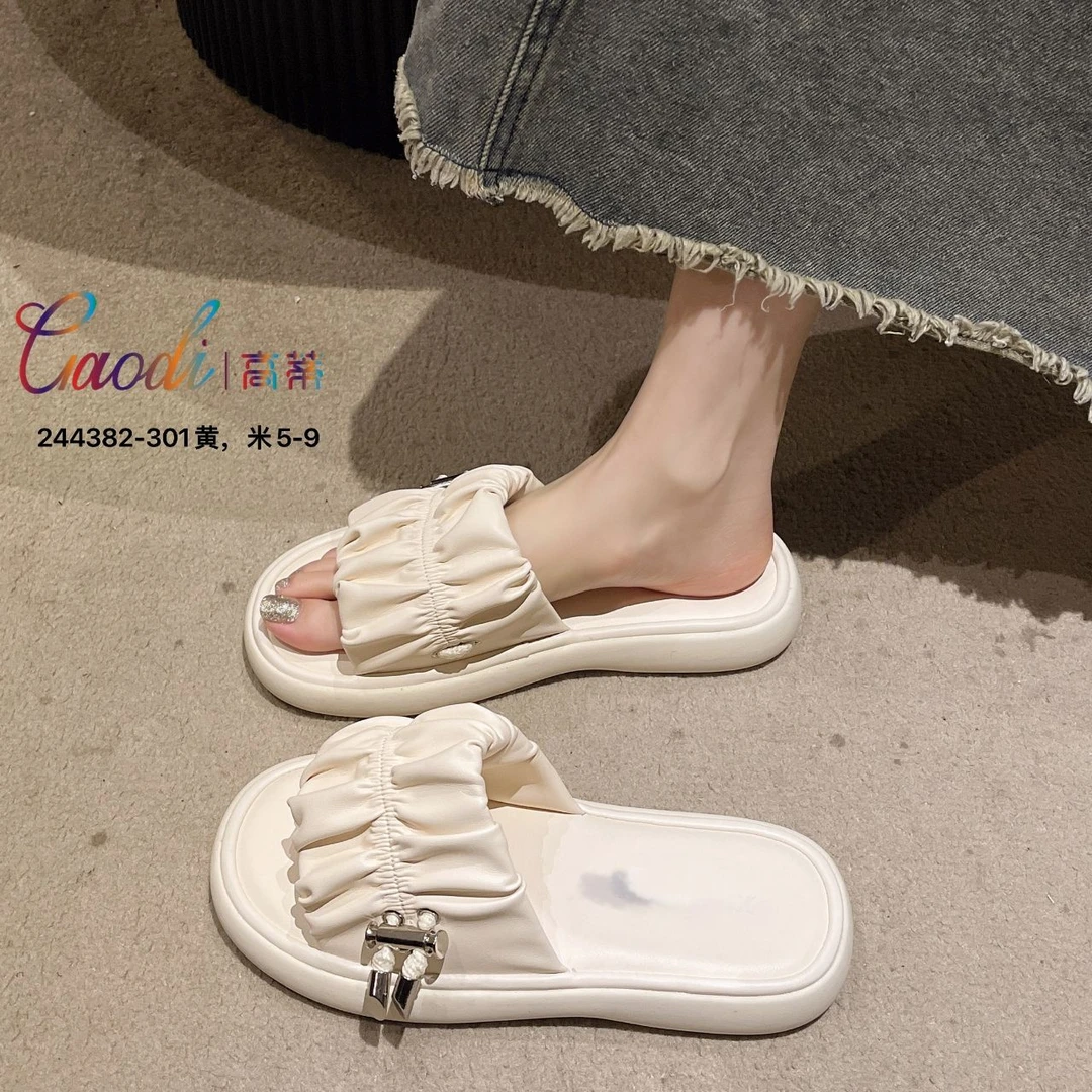 GAODI/高蒂网红时尚百搭夏季外穿厚底休闲仙女风凉拖244382-301