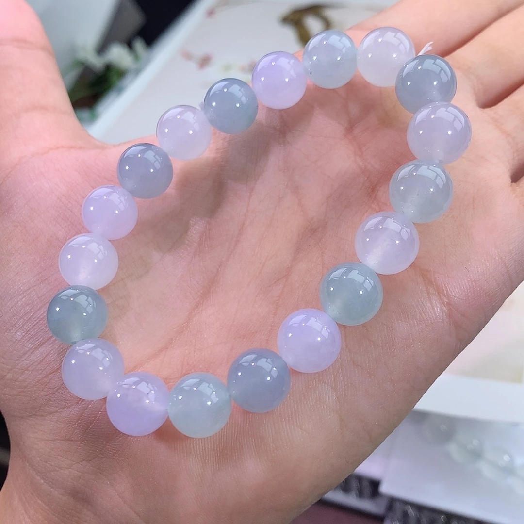 翡翠未镶嵌手链6号 冰马卡龙手串