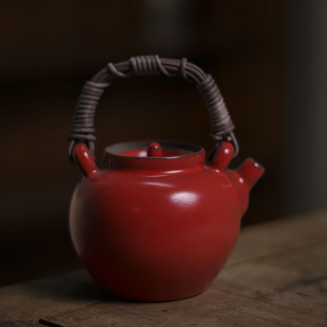 山楂红-梵山堂-珠圆提梁壶（W0530）