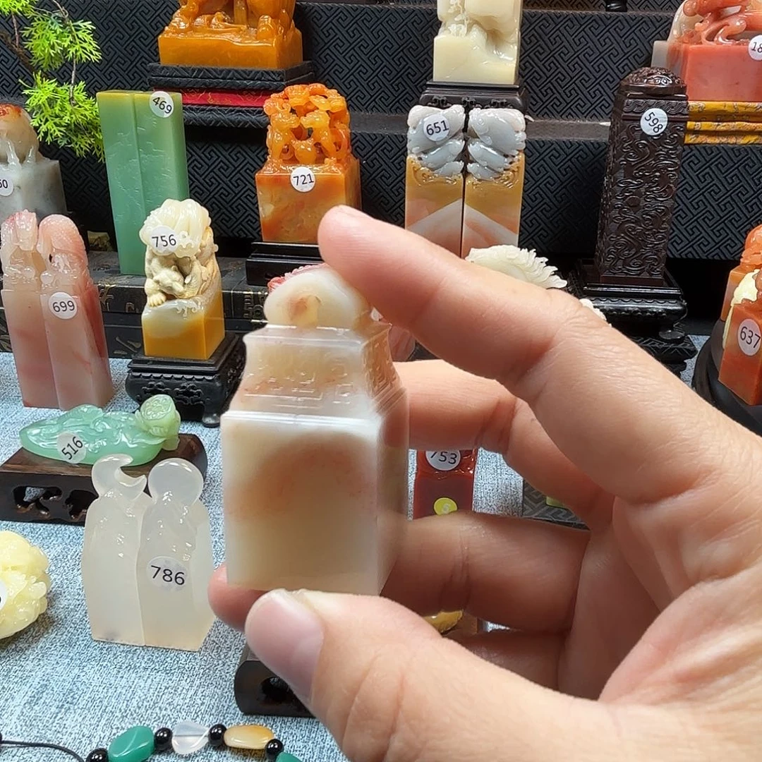 印石寿山石如意印章8