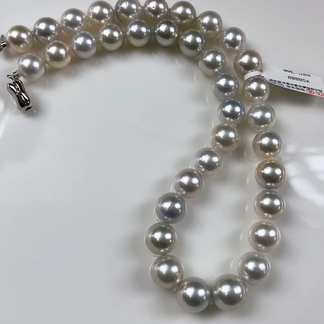 未镶嵌海水珍珠颈饰澳白11-13