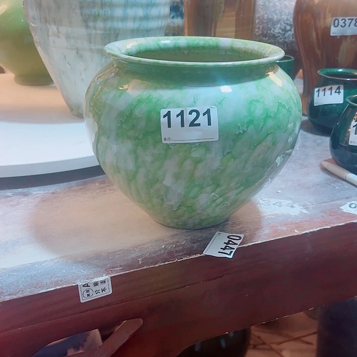 静***开花瓶摆件摆件高20口15。 1121