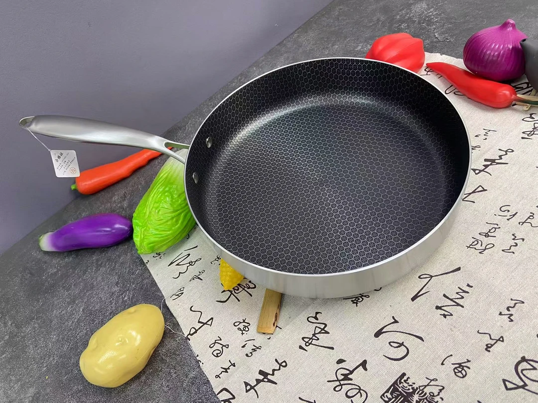 【胖哥粉丝专属】28单面直边煎锅加盖平底家用锅