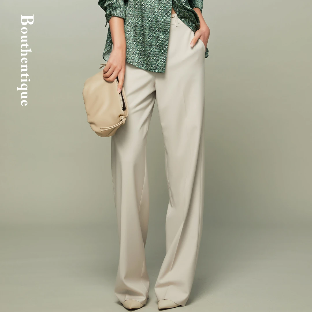 Bouthentique高支细腻经典阔腿裤223131P1M28