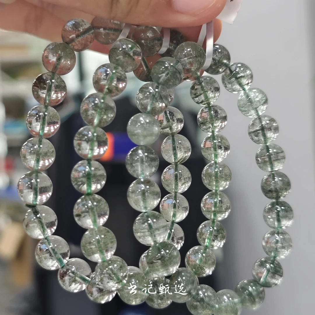 【书记甄选】天然绿幽灵单圈手链 多样性发一件 约9mm 1720BB