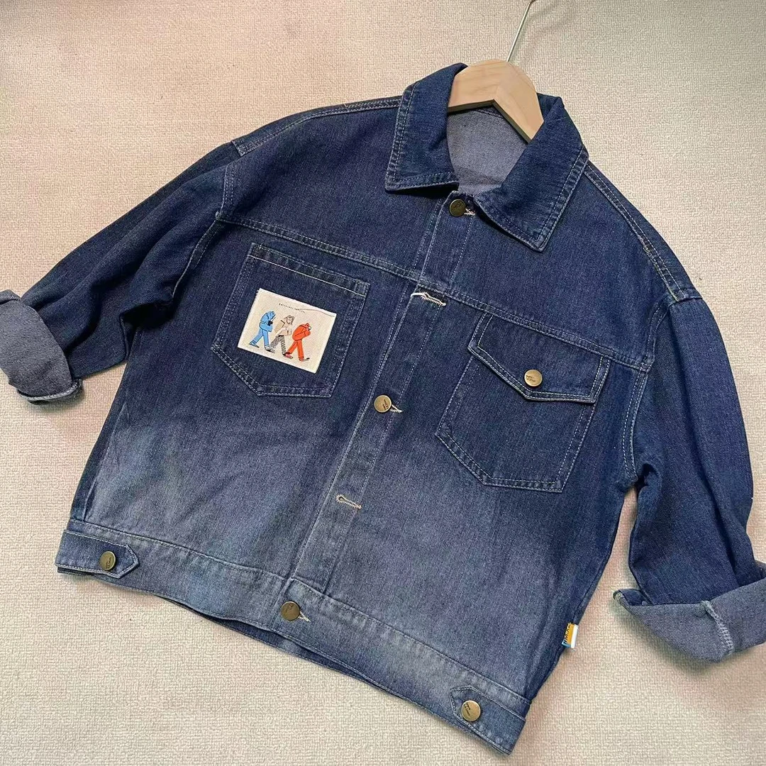 男童牛仔外套2024新款男孩炸街痞帅春秋款韩版秋季儿童秋装夹克潮