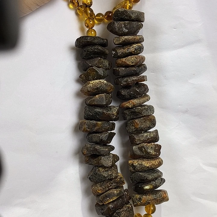 琥珀未镶嵌颈饰多人